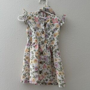 Little Lass Floral Button-Up Kids Dress